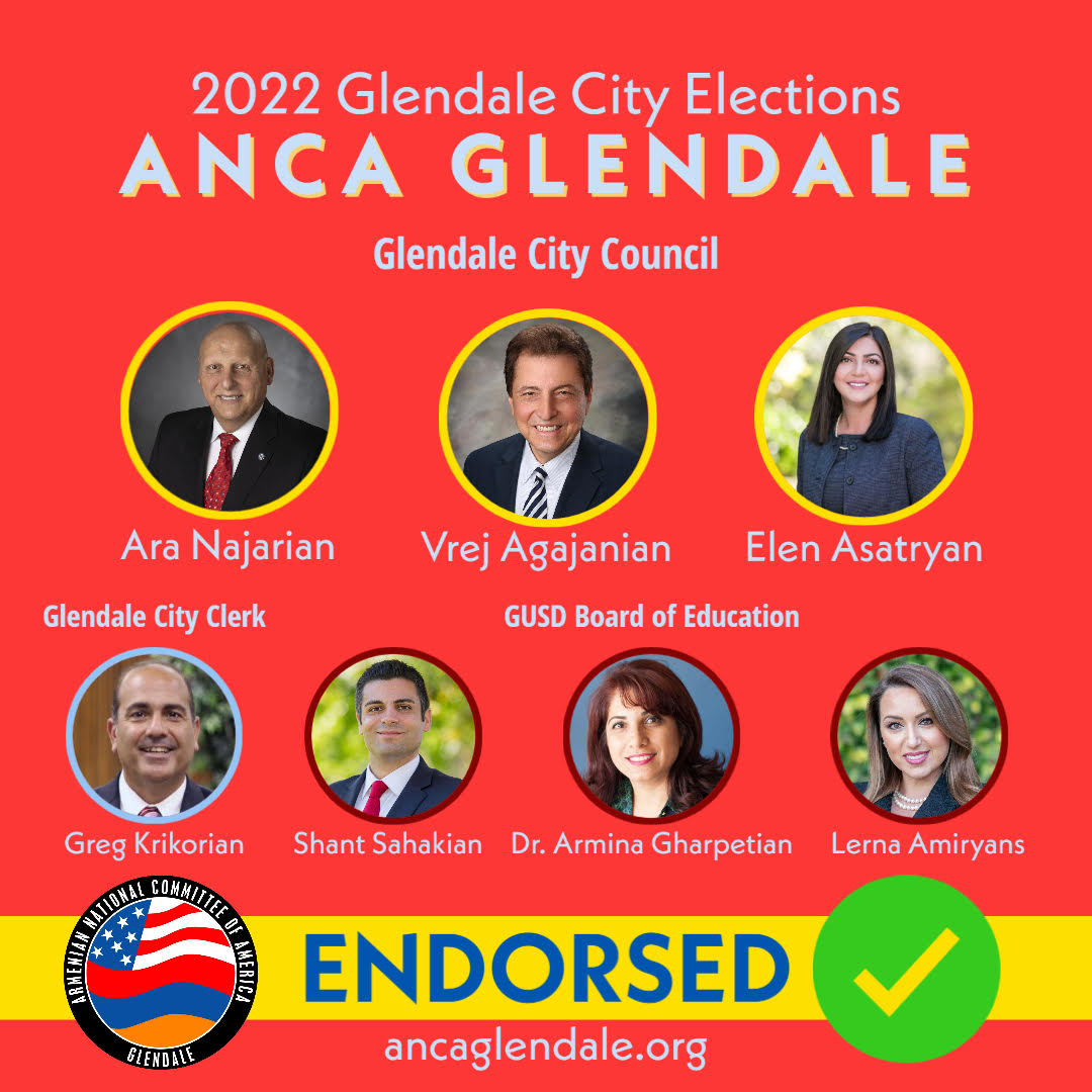 ANCA Glendale Announces Endorsements for Glendale Elections