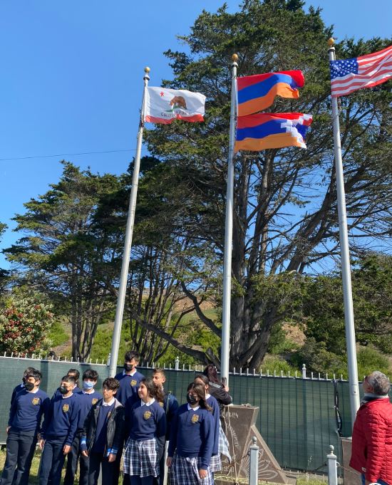 Artsakh Flag Raising Ceremony at KZV Armenian School