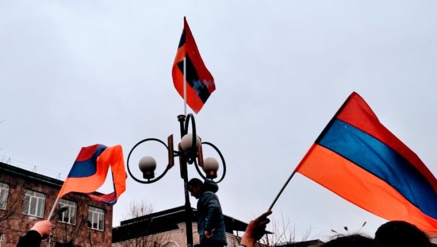 Flag of Artsakh raised at Vanadzor’s “Artsakh Park”