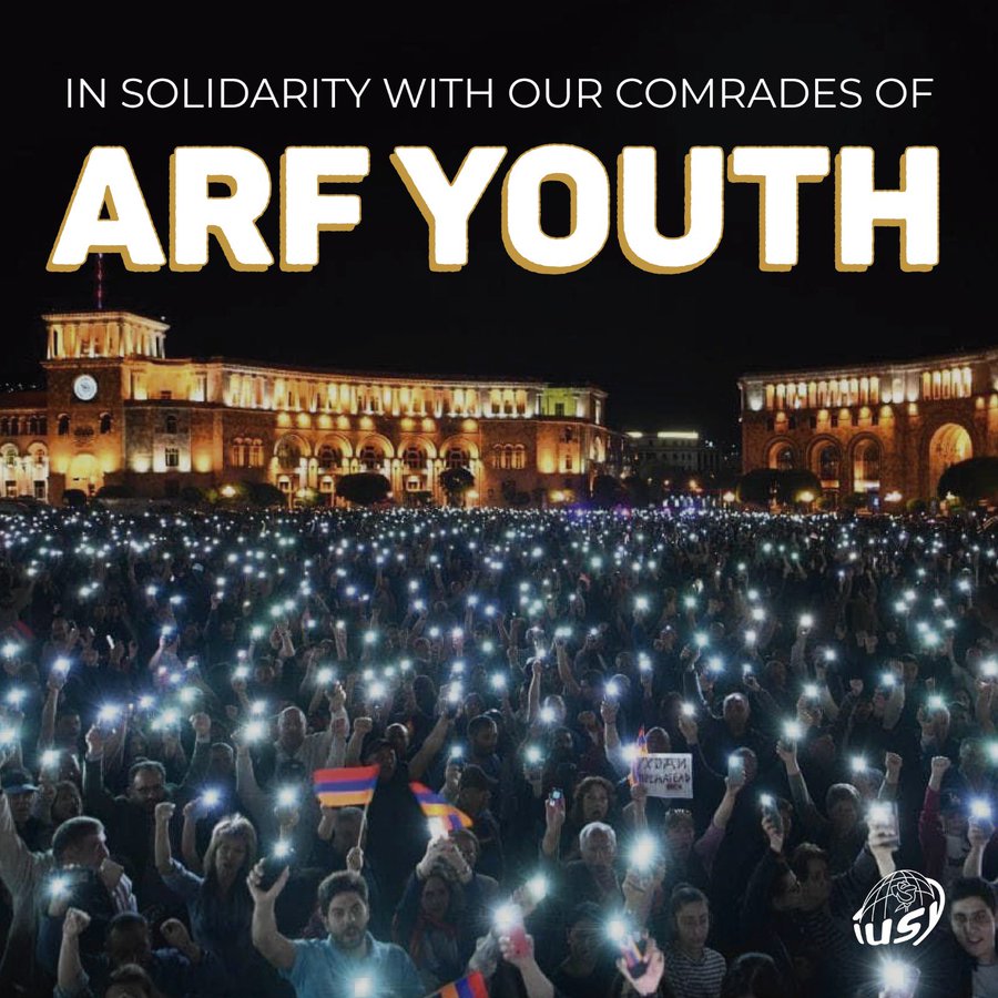 Int’l Union of Socialist Youth in Solidarity with Armenia Protests