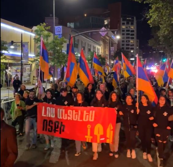 Los Angeles Armenians Rally and March Demanding Pashinyan’s Resignation