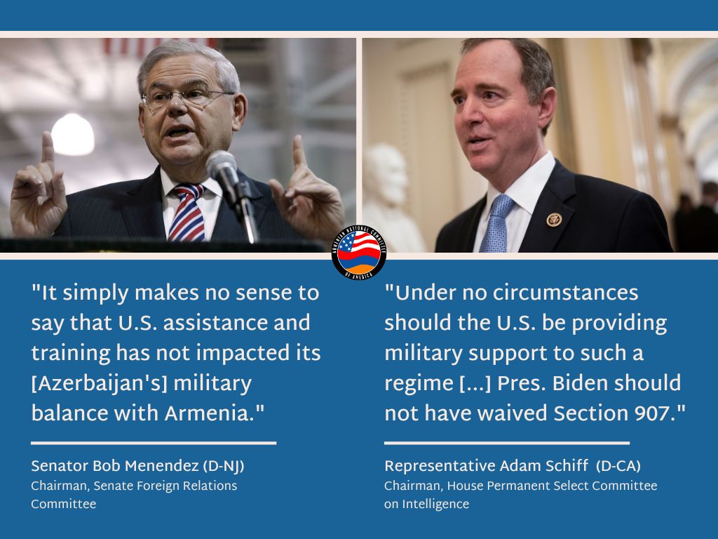Menendez, Schiff Alarmed that Biden Again Approves U.S. Military Aid to Azerbaijan