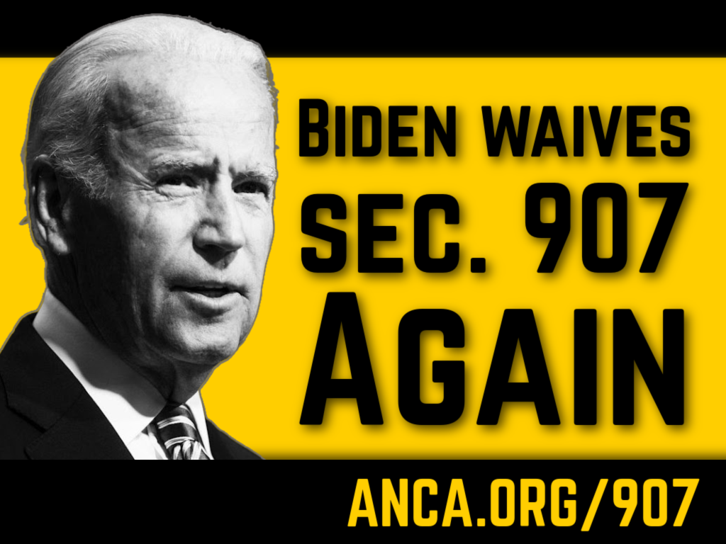 Biden Waives Section 907 Restrictions on U.S. Aid to Azerbaijan, Again