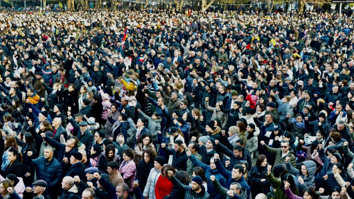 Thousands Rally In Artsakh Against Azeri Blockade