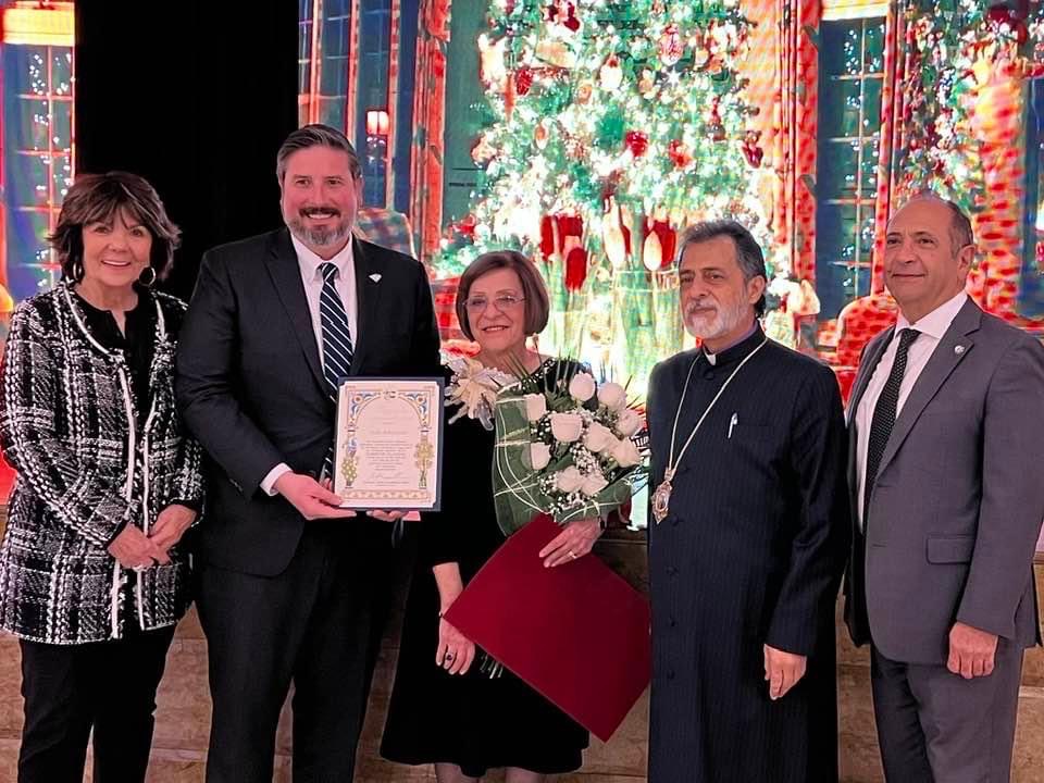 Seda Khojayan, ARS Regional Executive Board Member Was Honored by Archbishop Hovnan Derderian and The Ladies Guild of the Western Diocese