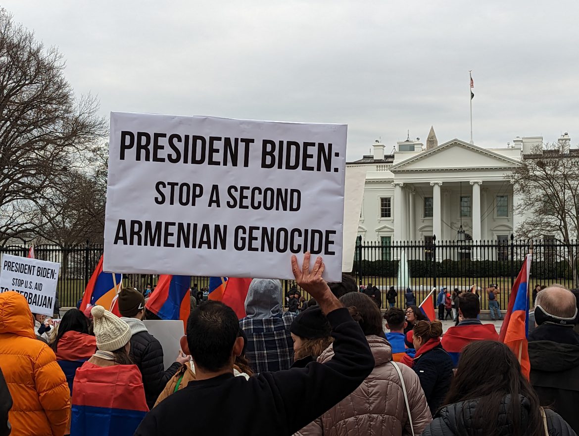 AYF demands Biden Administration sanction Azerbaijan at White House protest