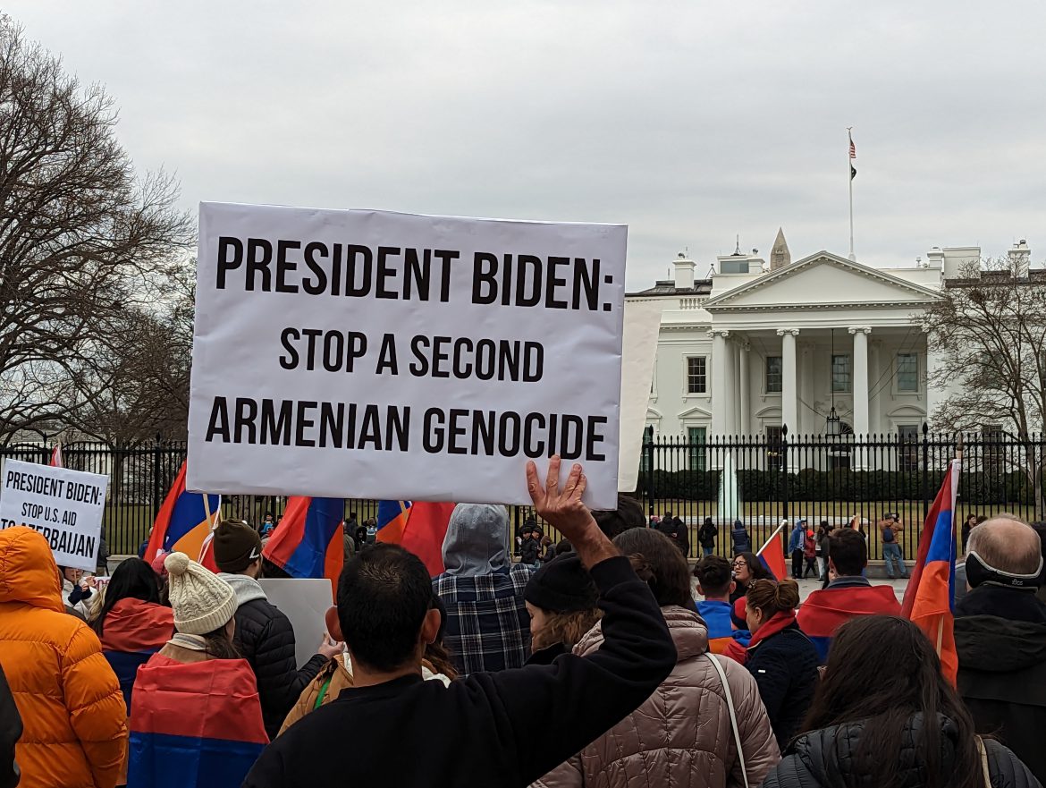 AYF demands Biden Administration sanction Azerbaijan at White House protest