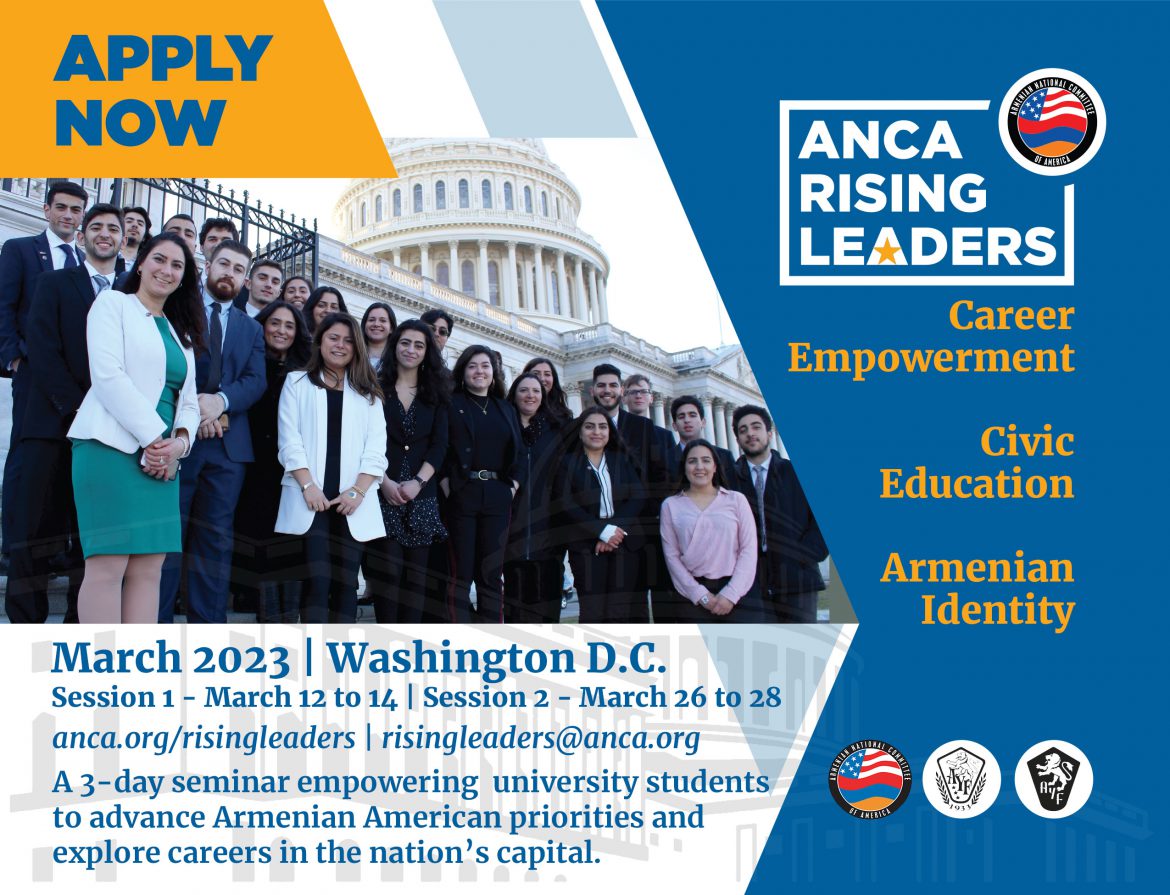 ANCA to Welcome University “Rising Leaders” to Washington DC for Seminars in March