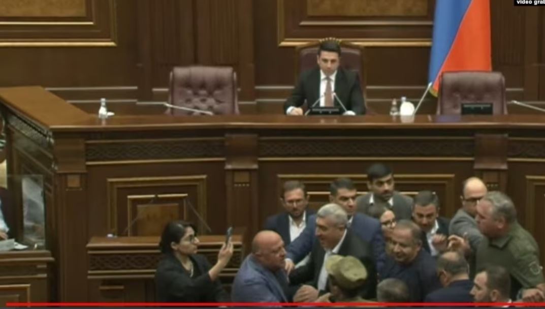 Opposition Members Again Forced Out Of Armenian Parliament