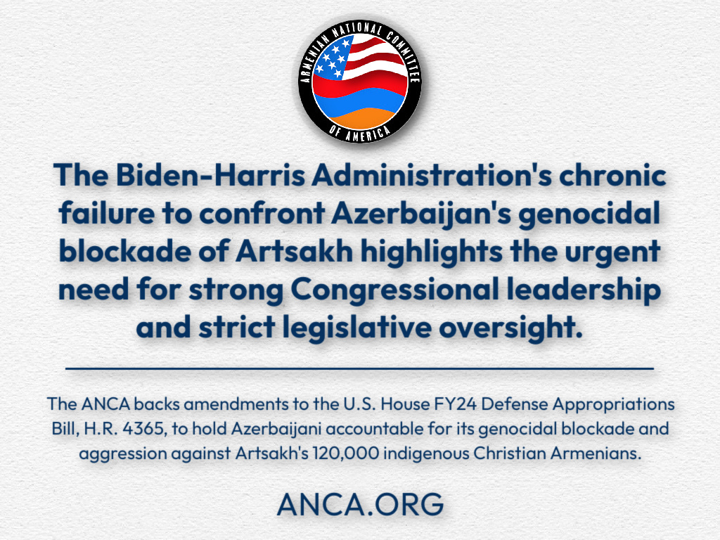 ANCA Welcomes Introduction of Amendments Prohibiting U.S. Military Aid to Azerbaijan