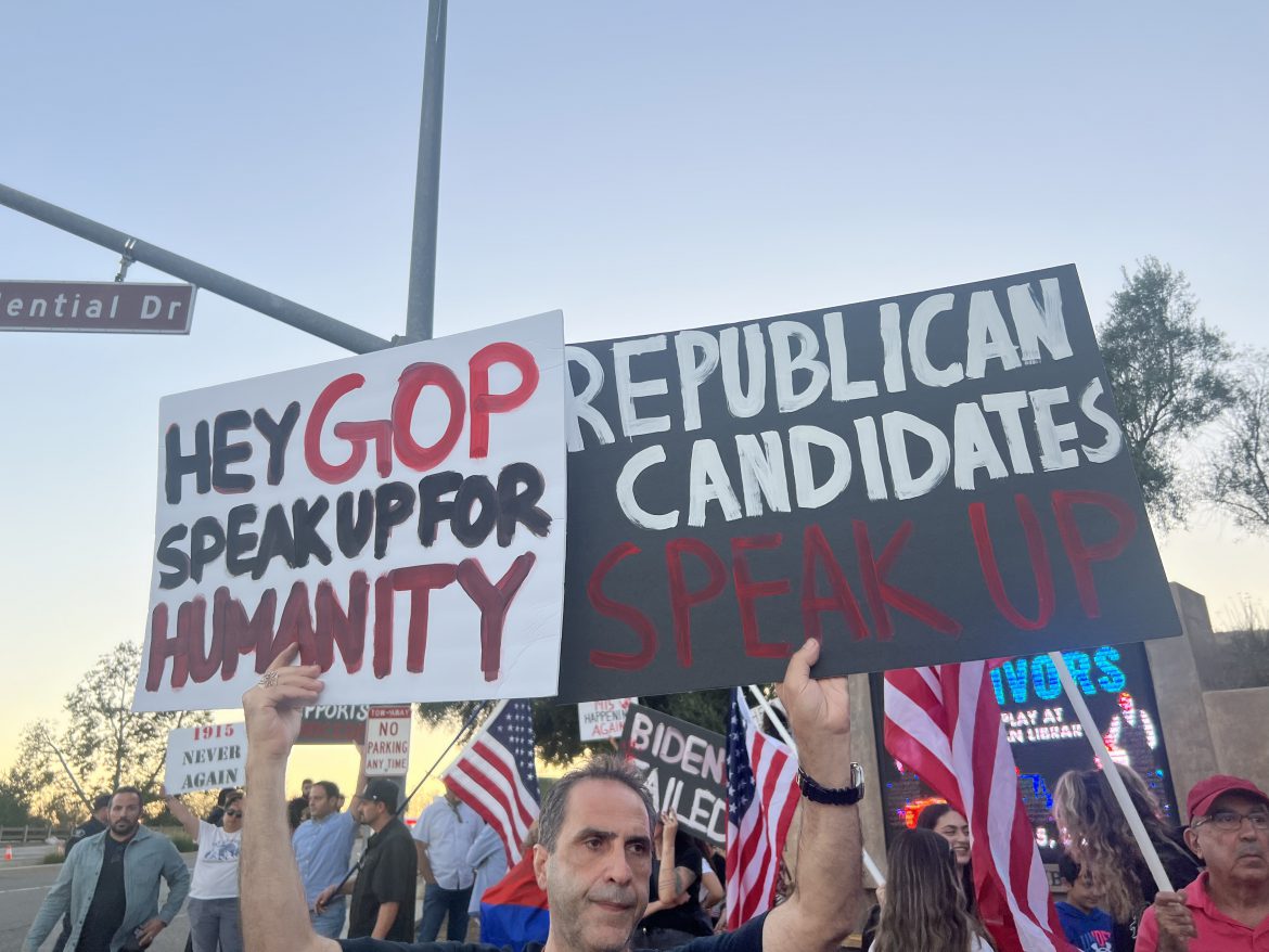 Armenian Americans Rally at the Reagan Library, Calling on GOP leaders to Demand President Biden Sanction Azerbaijan