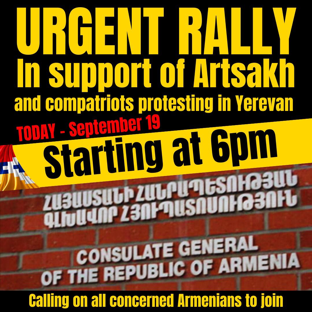 Rally Held In Response to Azerbaijan’s Attack Against Artsakh in Glendale