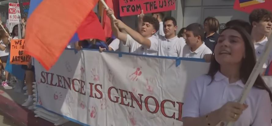 SoCal American School Students Rally to Defend Artsakh’s Right to Self-Determination
