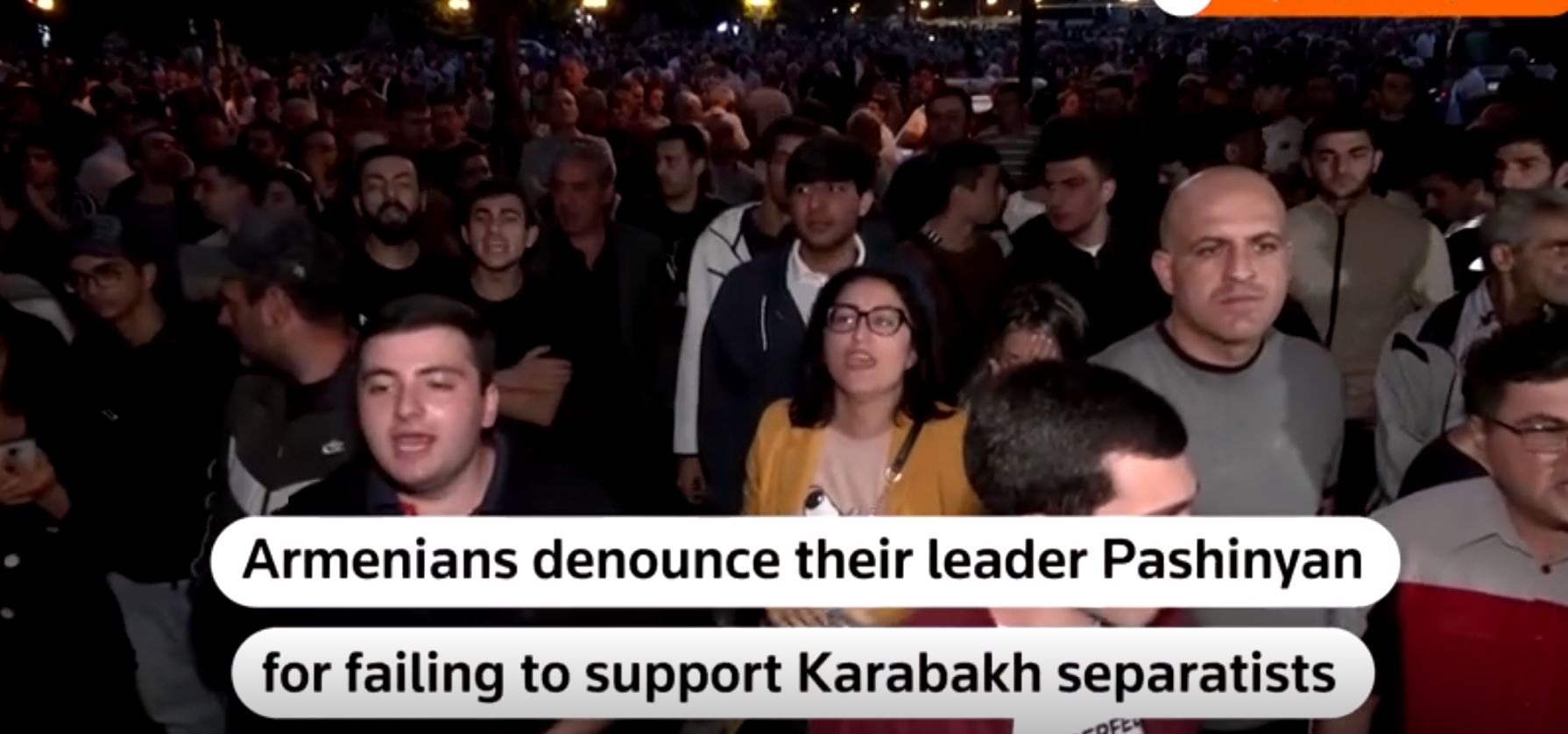 Armenian Protesters Demand Pashinyan Ouster After Surrender of Artsakh