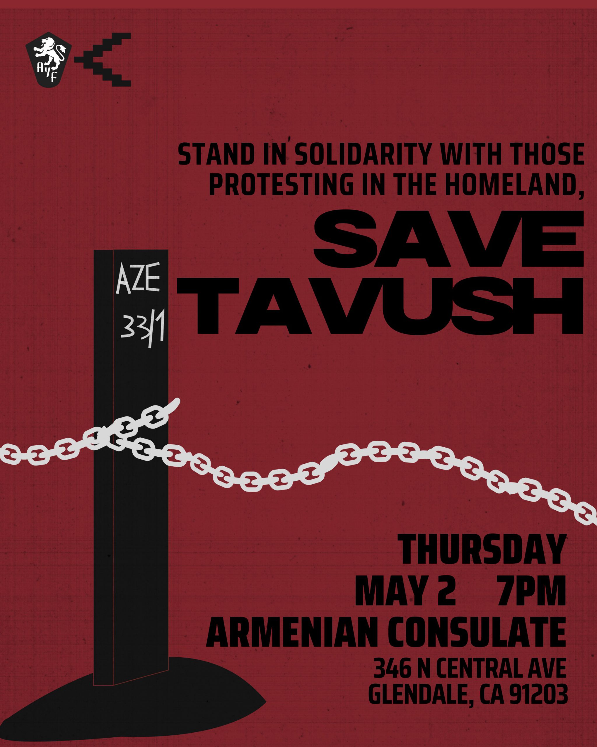 AYF-WUS ORGANIZES URGENT SAVE TAVUSH PROTEST