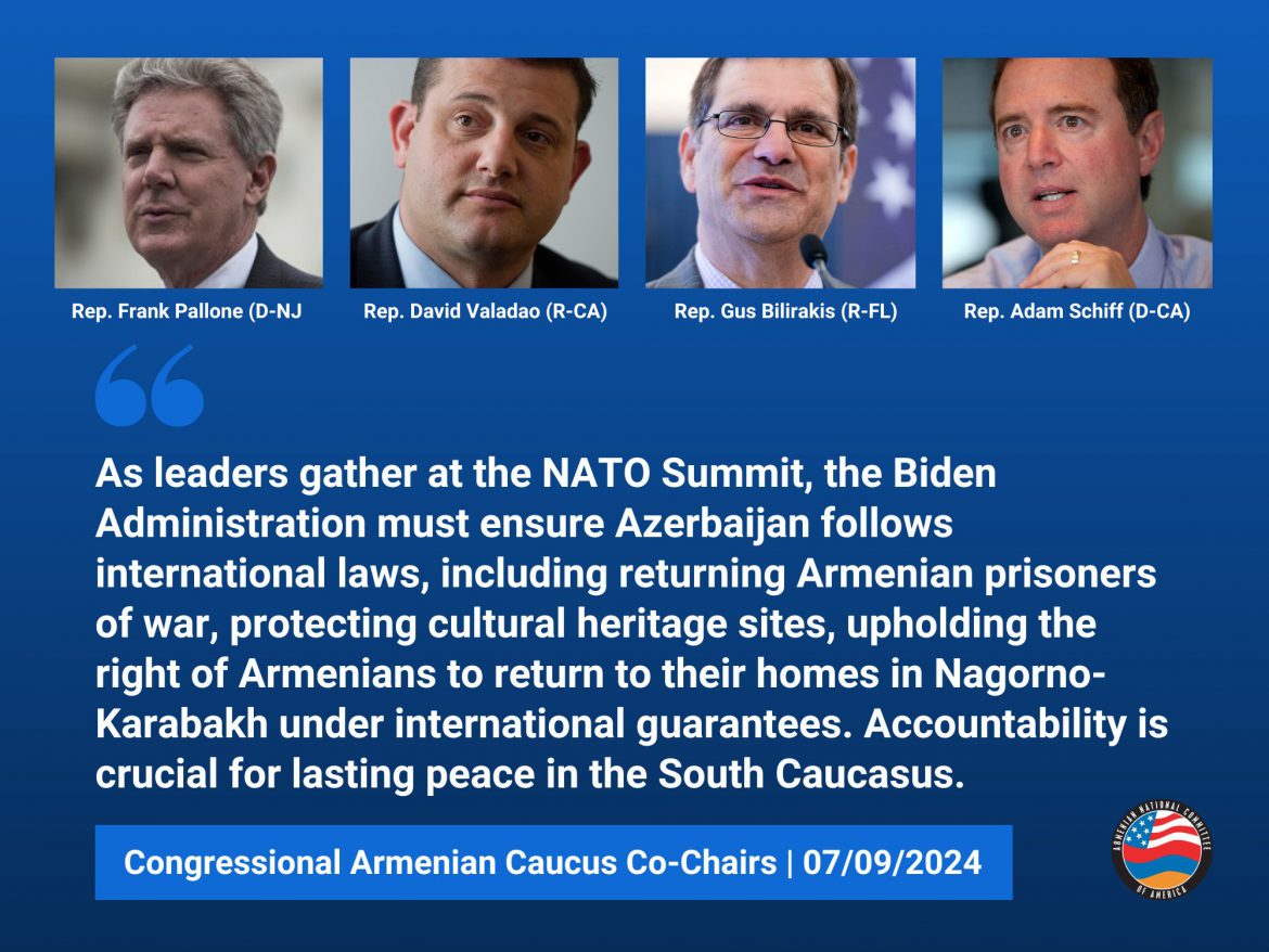 Congressional Armenian Caucus Co-Chairs Call on Biden to Hold Azerbaijan Accountable for Artsakh War Crimes at NATO Summit