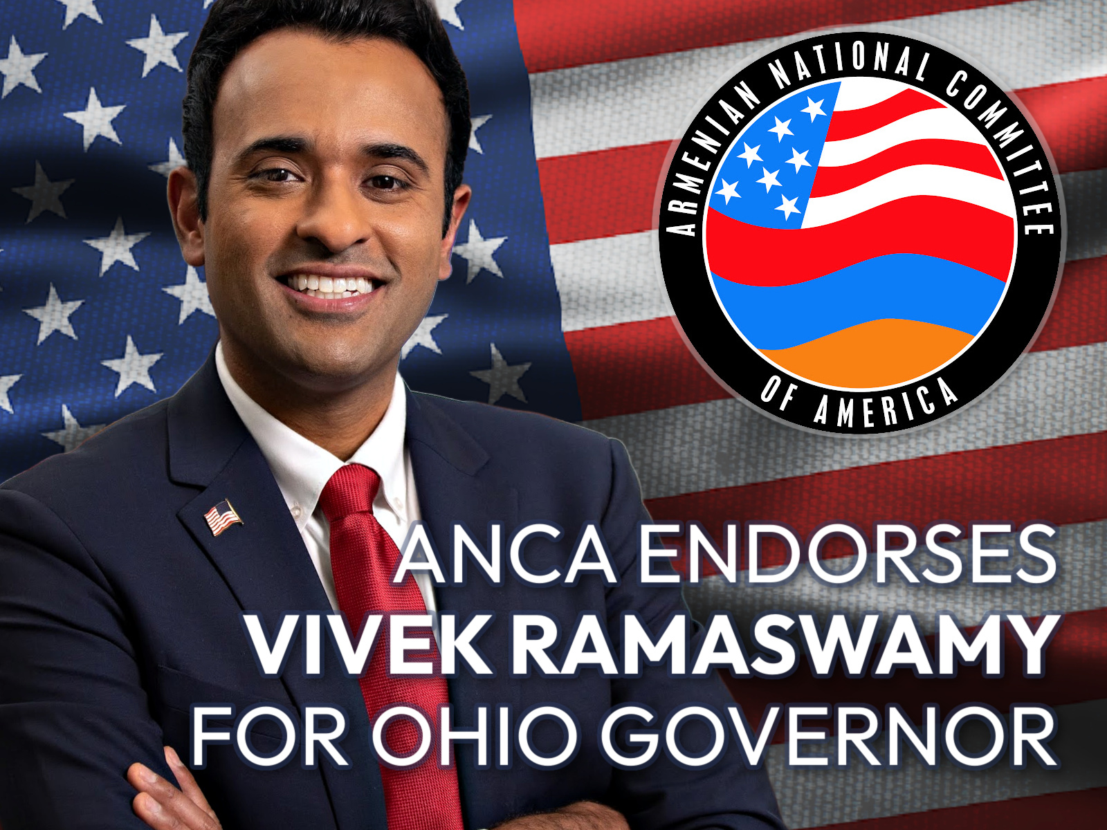 Armenian National Committee of America Endorses Vivek Ramaswamy for Ohio Governor