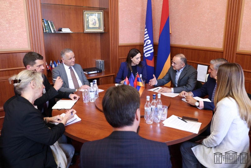 «Հայաստան» խմբակցութեան պատգամաւորները հանդիպել են ԵՄ դեսպան Վասիլիս Մարագօսի հետ