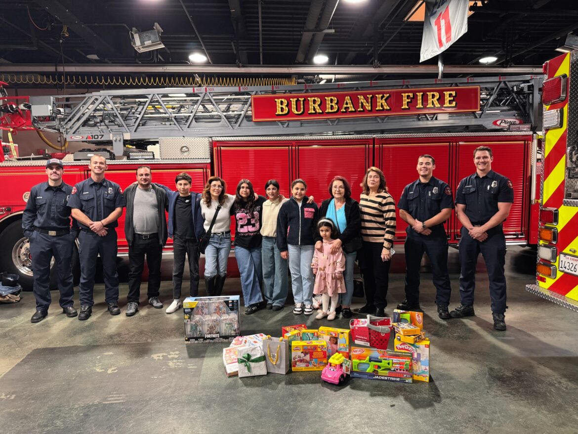 AYF Juniors Gaydzag and ARS Araz Chapters Support Burbank Fire Department’s Spark of Love Toy Drive