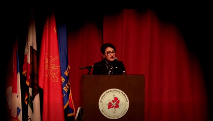 Լիլիթ Գալստեանի արտասանած խօսքը՝  Կլենտէյլի «Ալեքս» սրահին մէջ, Հ․Յ․Դ 135-ամեակի ձեռնարկին