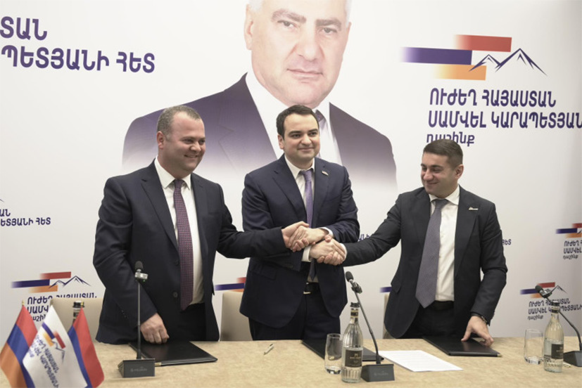 «Ուժեղ Հայաստան» կուսակցութիւնը դաշինք կապած է երկու այլ ուժի հետ