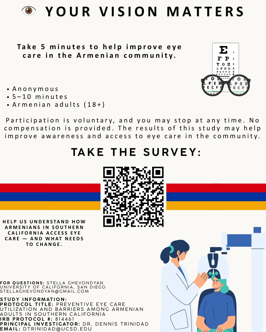 UC San Diego Student Researcher Seeks Armenian Community Participation in Eye Health Study