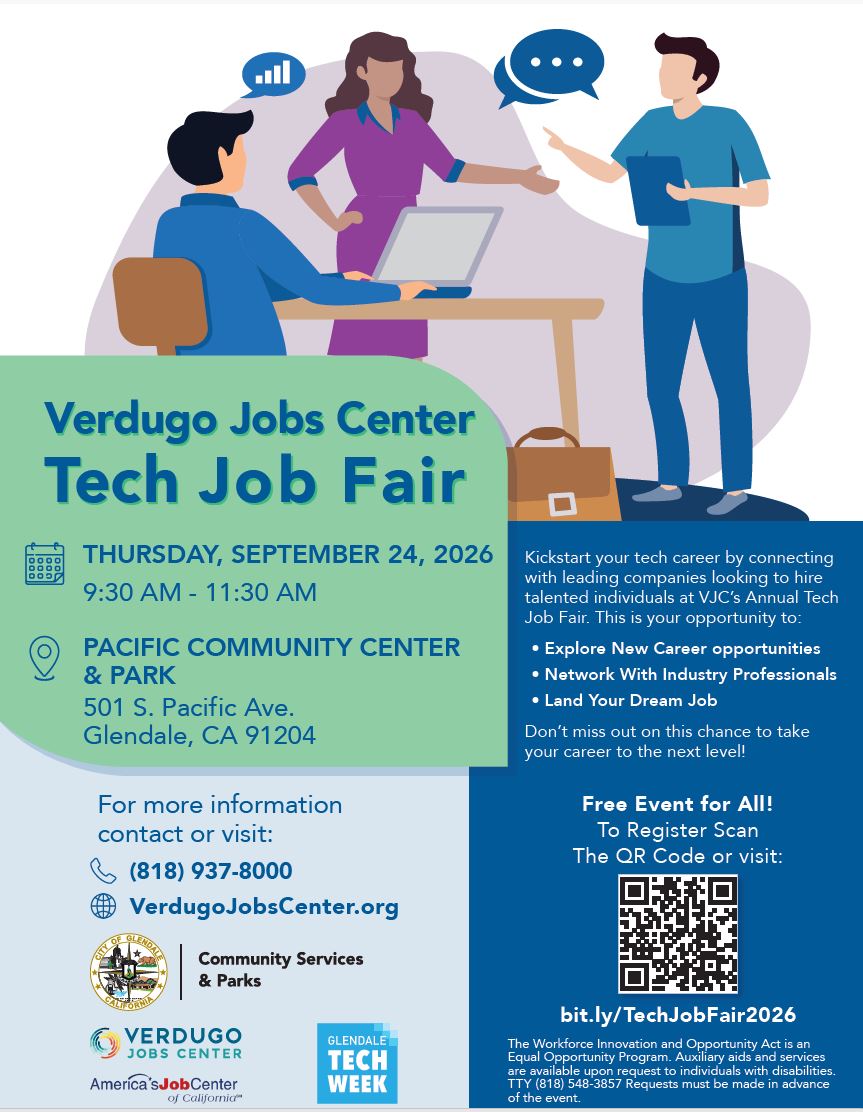 Verdugo Jobs Center to Host Annual Tech Job Fair on September 24