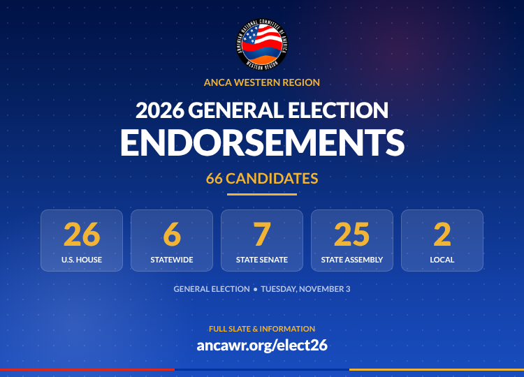 ANCA-WR Announces 2026 General Election Endorsements